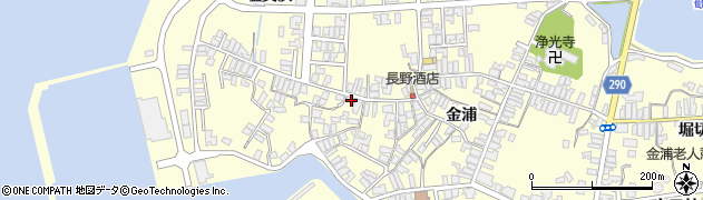 秋田県にかほ市金浦金浦188周辺の地図