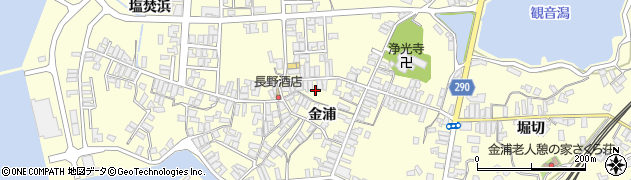 秋田県にかほ市金浦浜の田3周辺の地図