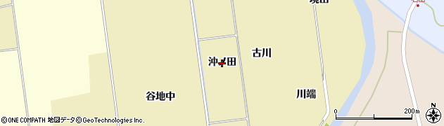 秋田県にかほ市樋目野（沖ノ田）周辺の地図