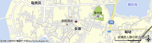 秋田県にかほ市金浦浜の田3-1周辺の地図