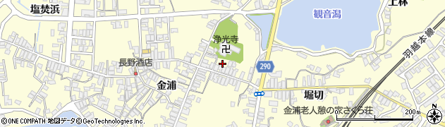 秋田県にかほ市金浦金浦284周辺の地図