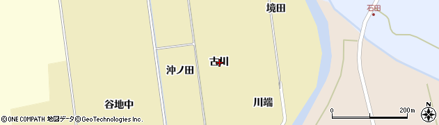秋田県にかほ市樋目野古川周辺の地図