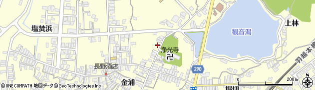 秋田県にかほ市金浦金浦3周辺の地図