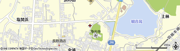 秋田県にかほ市金浦金浦2周辺の地図