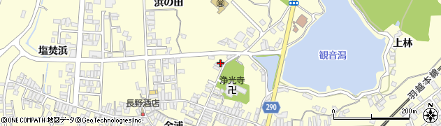 秋田県にかほ市金浦金浦2-3周辺の地図