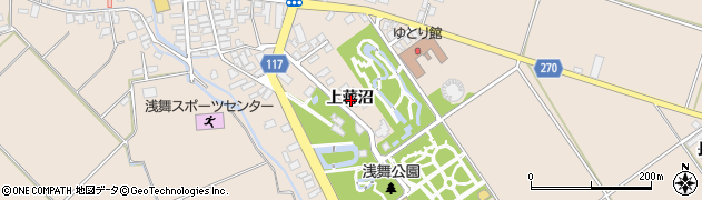 秋田県横手市平鹿町浅舞上蒋沼周辺の地図