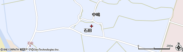 秋田県にかほ市田抓（石田）周辺の地図