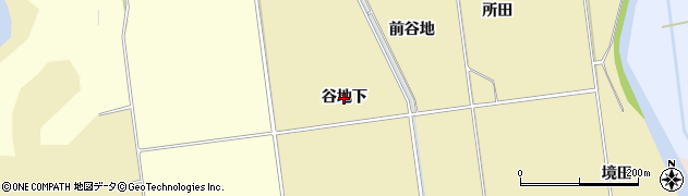 秋田県にかほ市樋目野（谷地下）周辺の地図