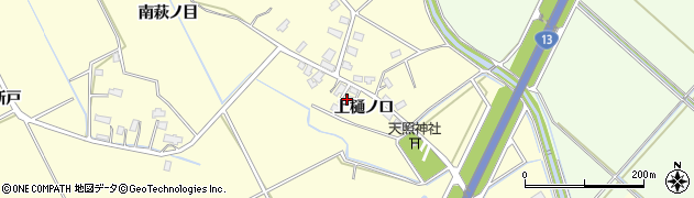 秋田県横手市平鹿町醍醐（上樋ノ口）周辺の地図