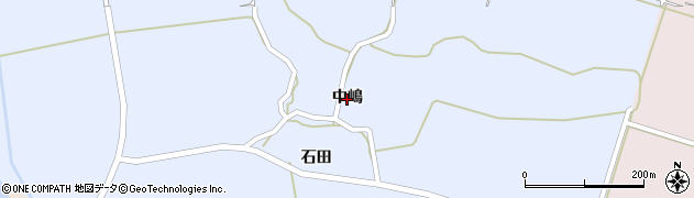 秋田県にかほ市田抓（中嶋）周辺の地図