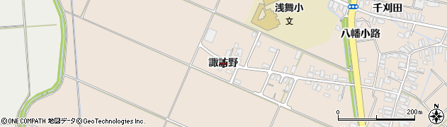 秋田県横手市平鹿町浅舞（諏訪野）周辺の地図