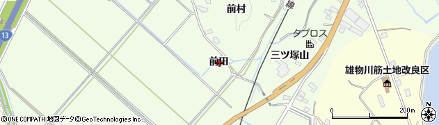 秋田県横手市外目前田周辺の地図