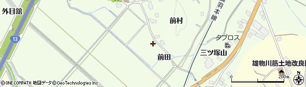 秋田県横手市外目前田102周辺の地図
