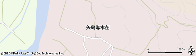 秋田県由利本荘市矢島町木在周辺の地図