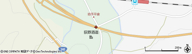 岩手県遠野市上郷町平倉（４０地割）周辺の地図
