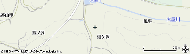 秋田県横手市大屋寺内（畑ケ沢）周辺の地図