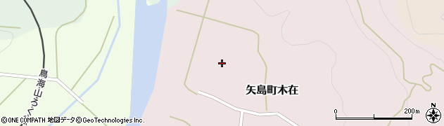 秋田県由利本荘市矢島町木在（下木在）周辺の地図
