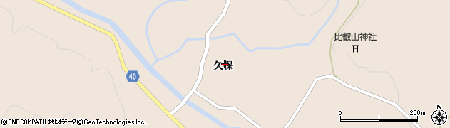 秋田県横手市山内筏（久保）周辺の地図