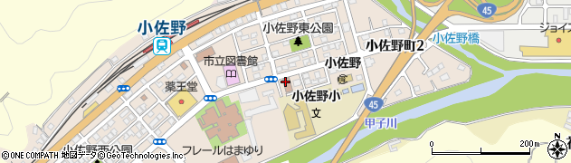 釜石市　小佐野公民館周辺の地図