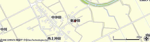 秋田県横手市平鹿町醍醐（東沖田）周辺の地図