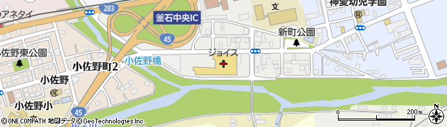 ジョイス釜石店周辺の地図