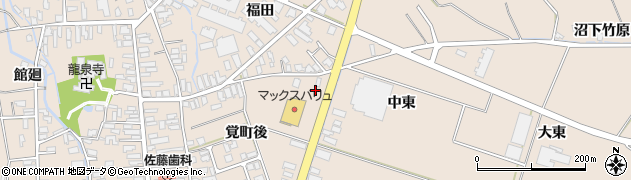 秋田県横手市平鹿町浅舞中東周辺の地図