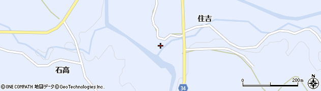 秋田県由利本荘市東由利田代（亀嶋）周辺の地図
