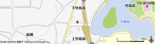 秋田県にかほ市飛下竹島潟周辺の地図