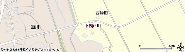秋田県横手市平鹿町醍醐（下佐戸川）周辺の地図