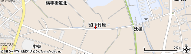 秋田県横手市平鹿町浅舞沼下竹原15周辺の地図