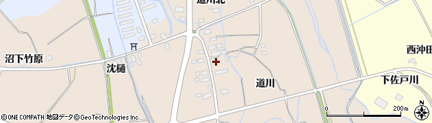 秋田県横手市平鹿町浅舞（道川）周辺の地図