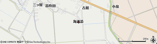 秋田県横手市平鹿町樽見内海道添周辺の地図