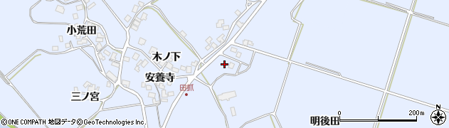 秋田県にかほ市田抓木ノ下54周辺の地図