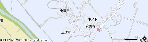秋田県にかほ市田抓小荒田103周辺の地図