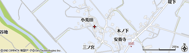 秋田県にかほ市田抓小荒田97周辺の地図