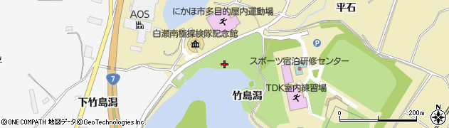 秋田県にかほ市黒川（竹島潟）周辺の地図