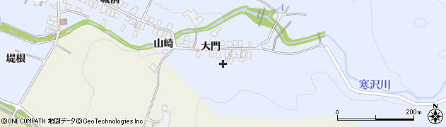 秋田県にかほ市院内大門36-2周辺の地図