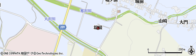 秋田県にかほ市院内（堤根）周辺の地図