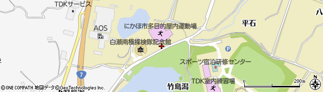 秋田県にかほ市黒川岩潟周辺の地図