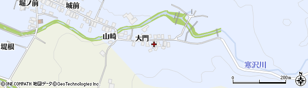秋田県にかほ市院内大門36周辺の地図