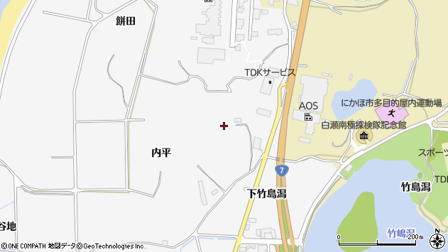 〒018-0301 秋田県にかほ市飛の地図