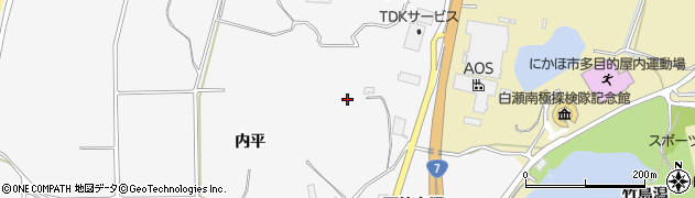 秋田県にかほ市飛内平周辺の地図