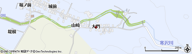 秋田県にかほ市院内大門周辺の地図
