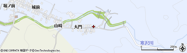 秋田県にかほ市院内大門57周辺の地図
