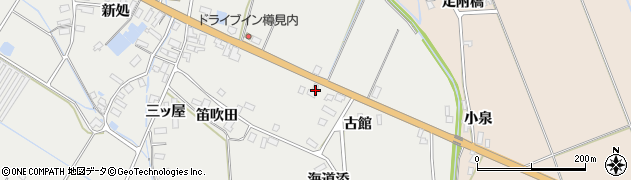 秋田県横手市平鹿町樽見内古館8周辺の地図