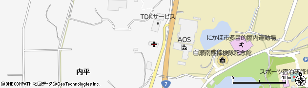 秋田県にかほ市飛内平45周辺の地図