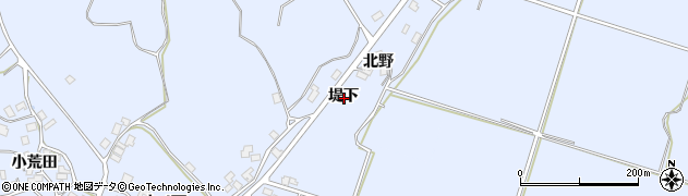 秋田県にかほ市田抓堤下周辺の地図