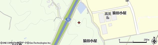 秋田県横手市外目（猿田小屋）周辺の地図