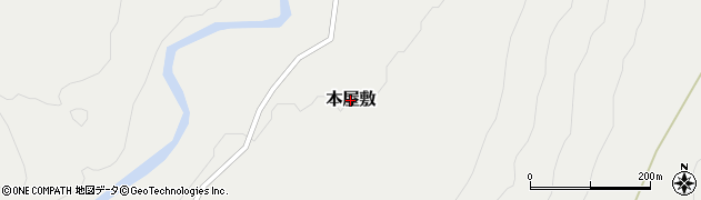 岩手県西和賀町（和賀郡）本屋敷周辺の地図