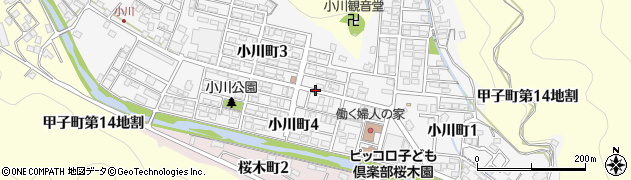 岩手県釜石市小川町周辺の地図